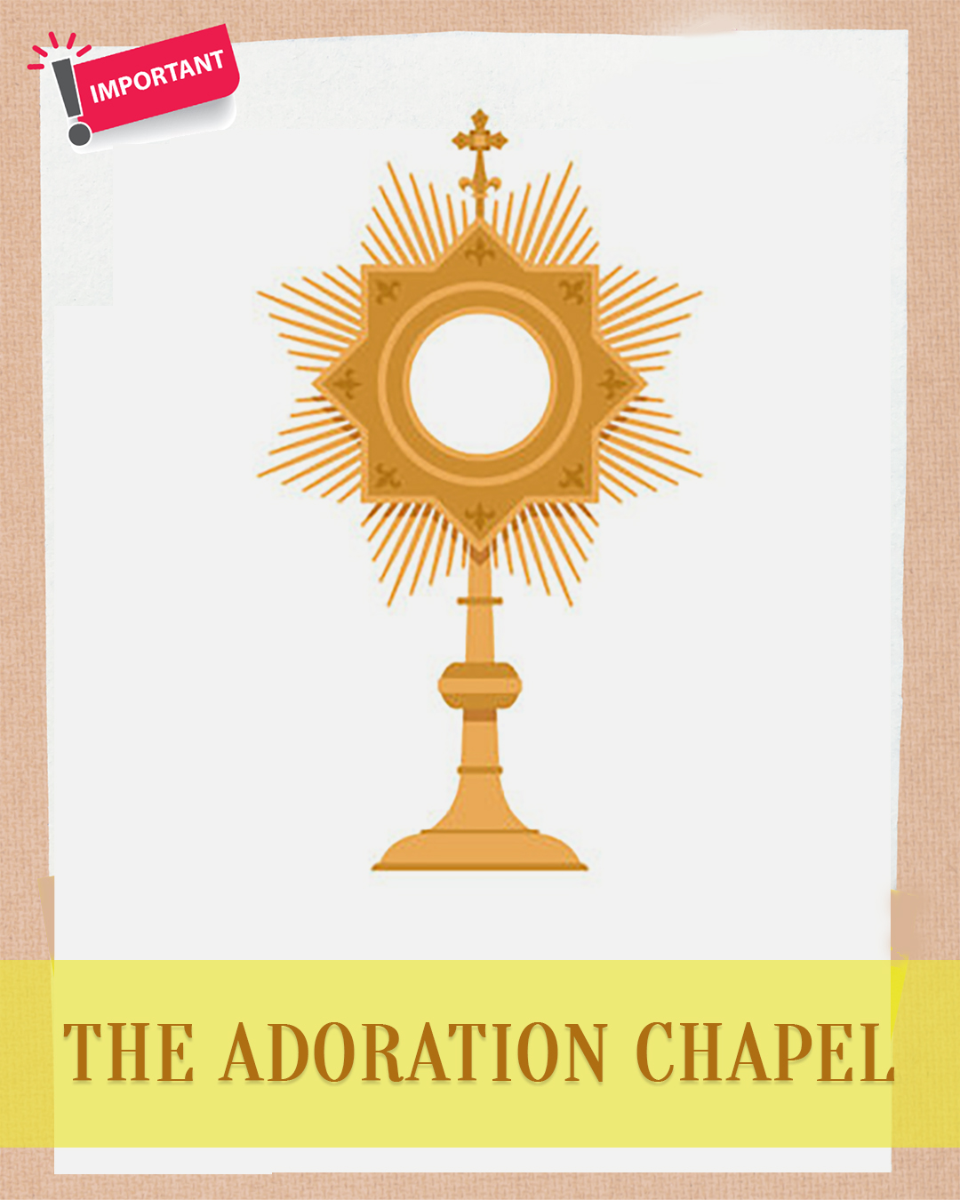 Notice about Adoration Chapel